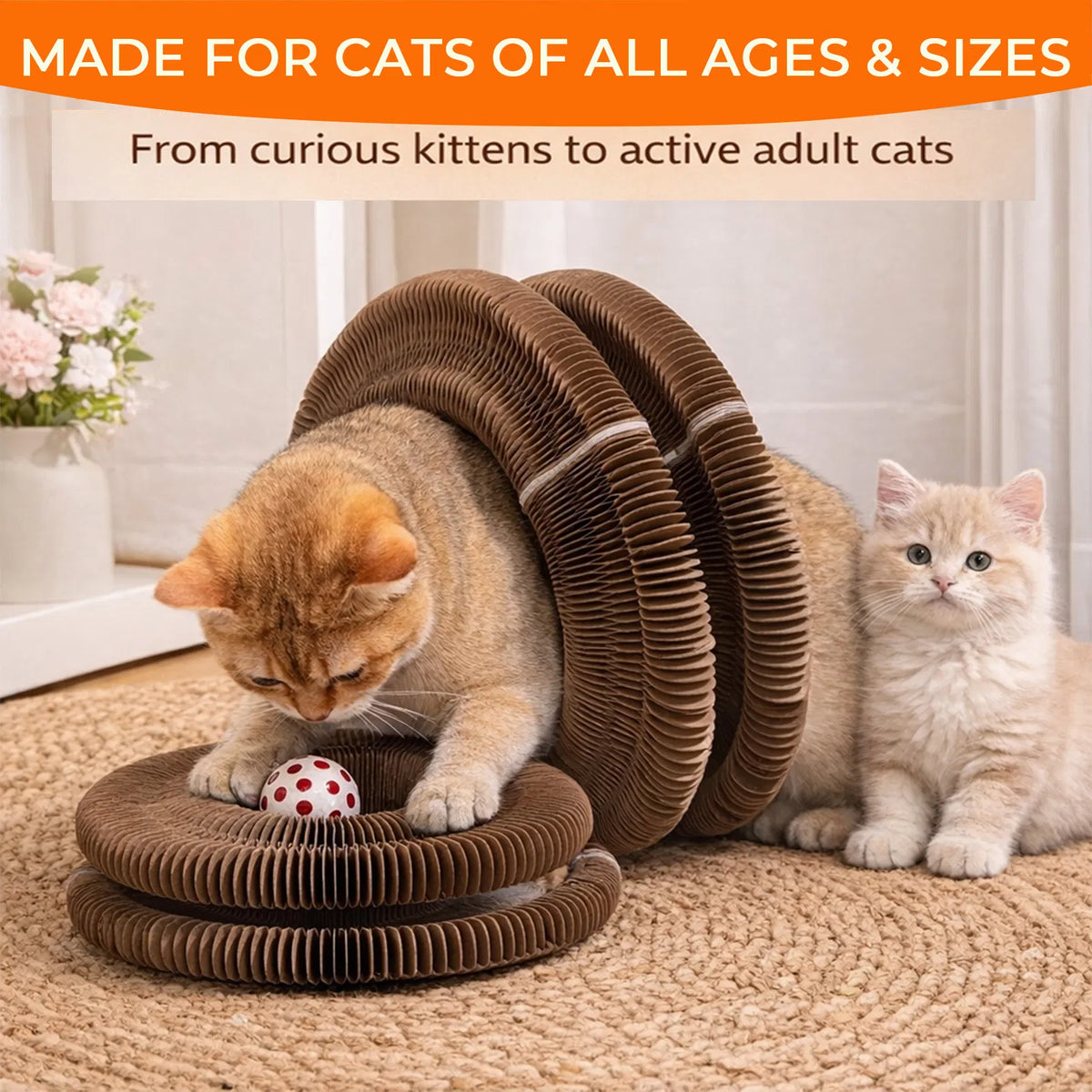 Foldable Accordion Cat Scratcher — product detail