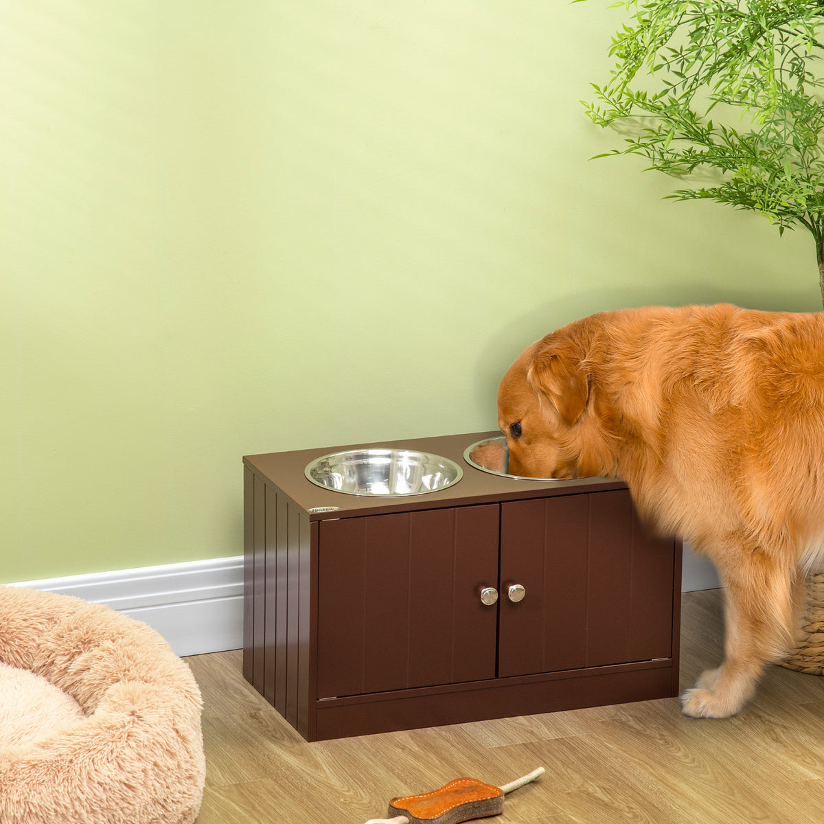 Elevated Dog Feeding Station with Storage — product detail