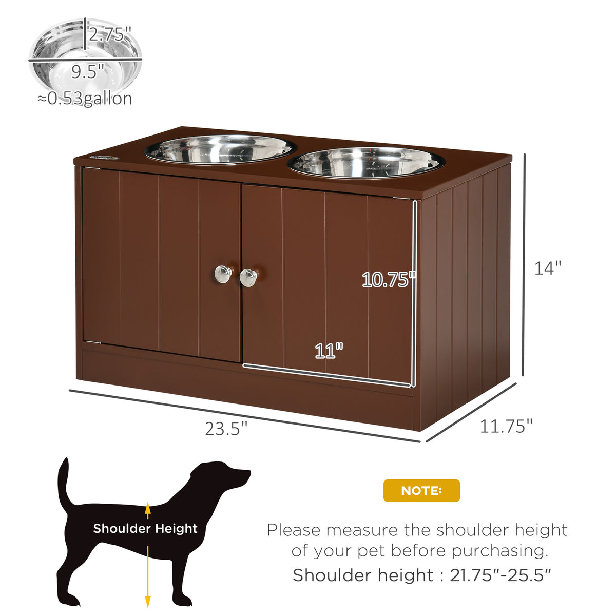 Elevated Dog Feeding Station with Storage — product detail