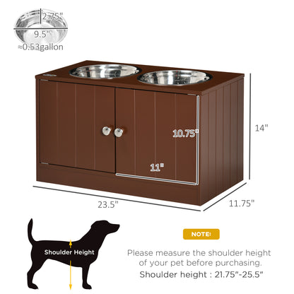 Elevated Dog Feeding Station with Storage — product detail