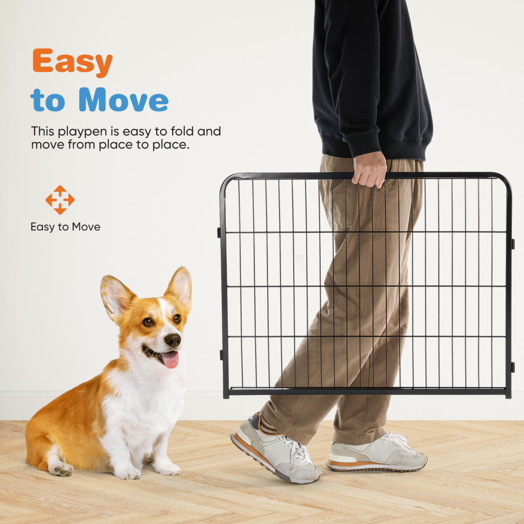 24-Inch Metal Dog Exercise Pen with Door — 8 Panels — product detail