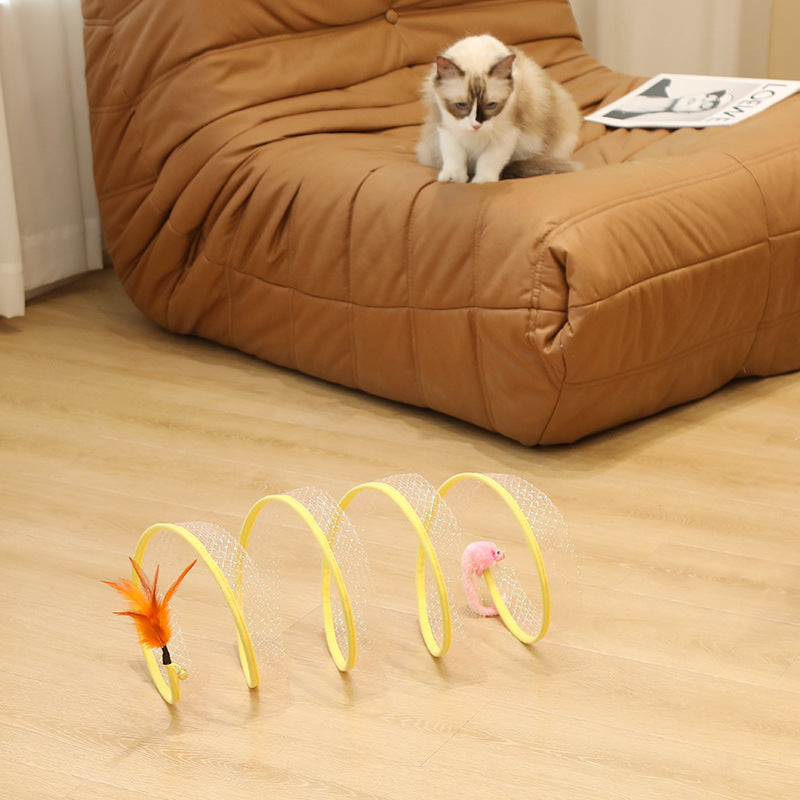 Cat Pets Toys Mouse Shape Balls Foldable Cat Kitten Play Tunnel Funny Cat Stick Mouse Supplies Simulation Mouse Pet Accessories — product detail