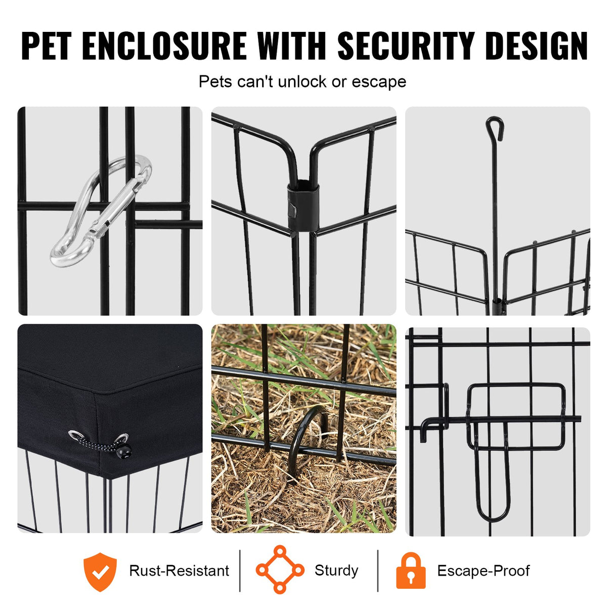 30-Inch Eight-Panel Dog Playpen — product detail