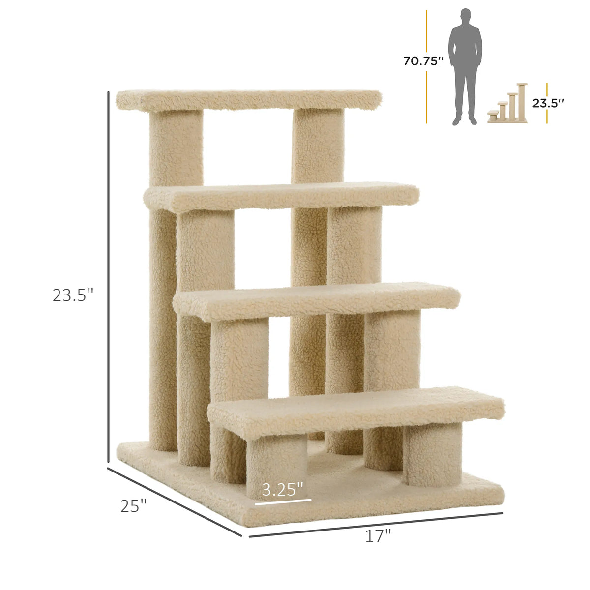 Pet Steps with Scratching Post — product detail
