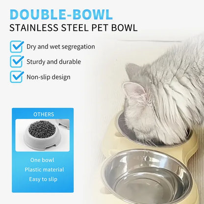 Grey Double Pet Feeding Bowl – supplier product photo
