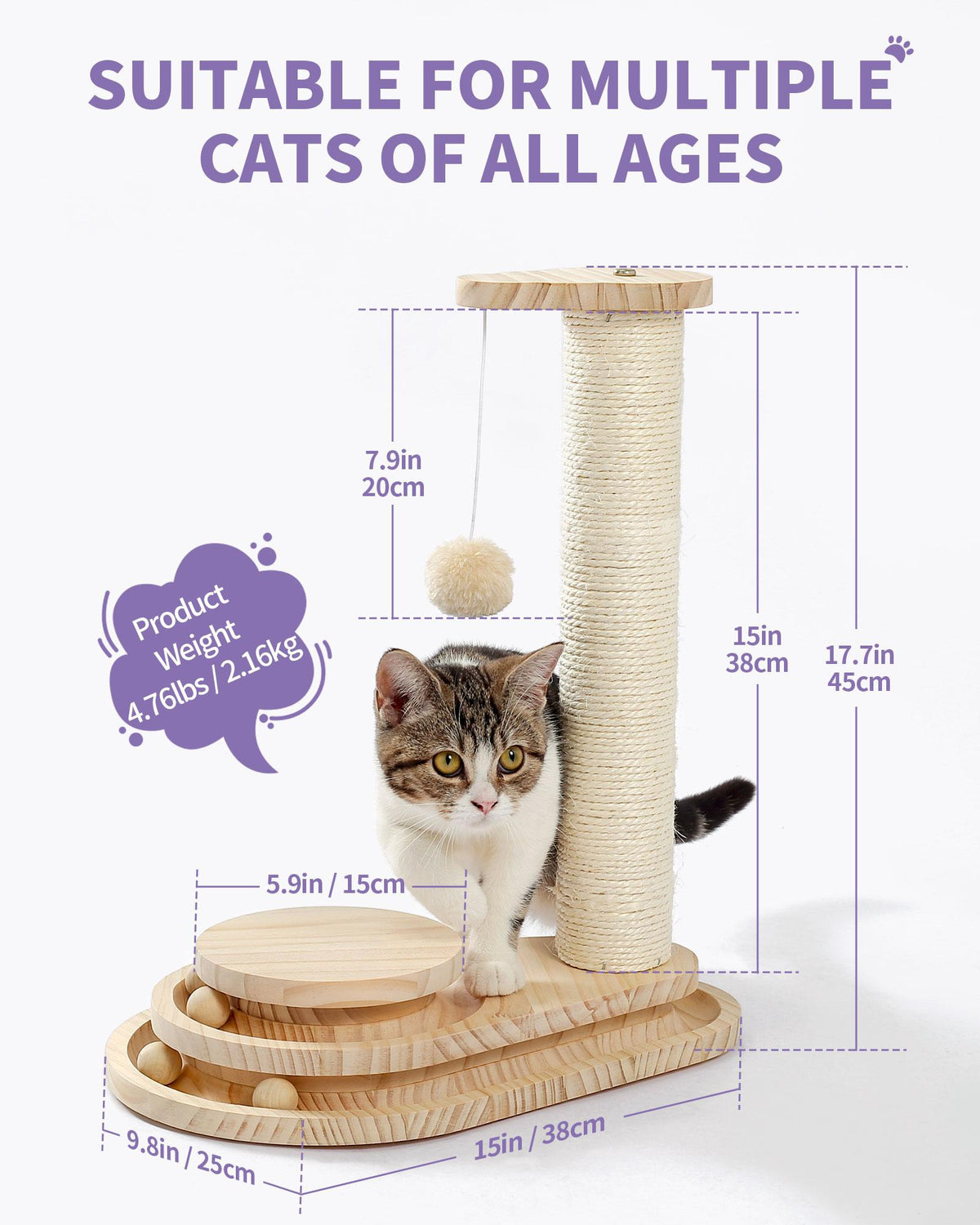 Cat Scratching Board with Ball Track – supplier product photo