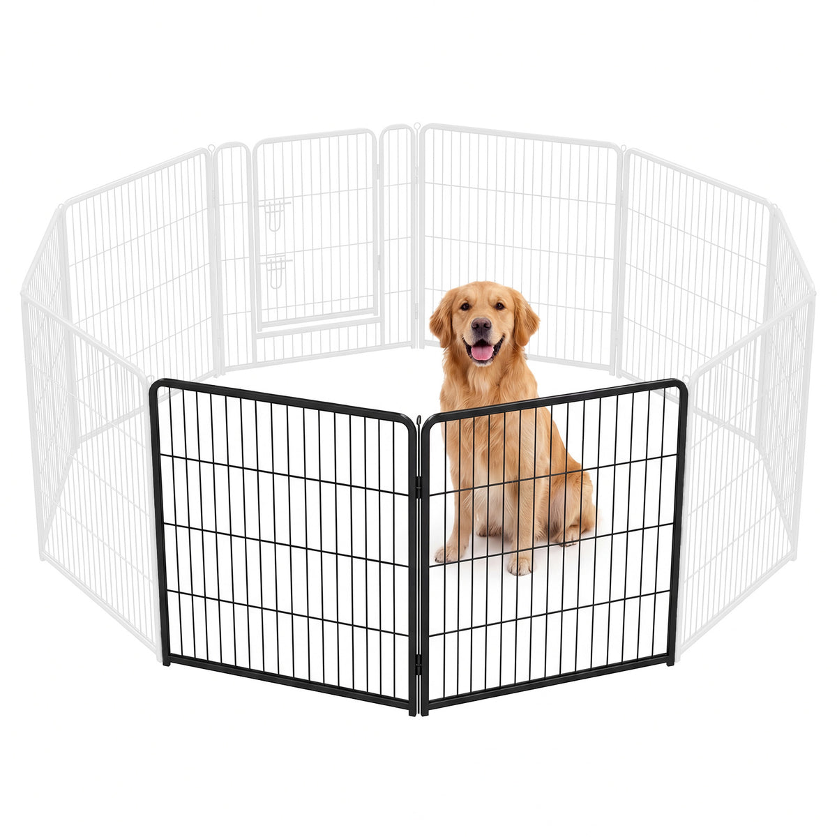 Foldable Metal Pet Fence with Door — product detail