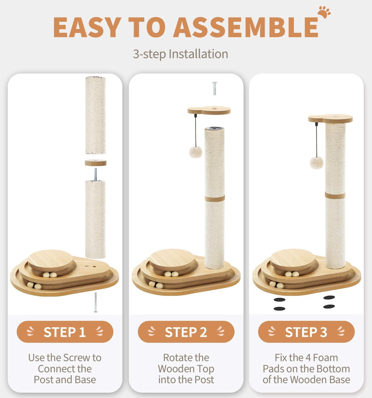 Two-Level Sisal Cat Scratcher — product detail