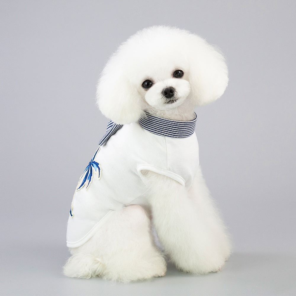 Coconut tree embroidery from pet clothing — product detail