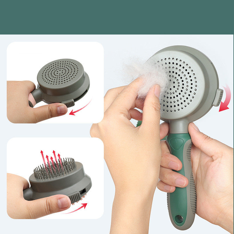 Pet Hair Removal Comb Cat Brush Self Cleaning Slicker Brush Hair Removal Double-sided Massage — product detail