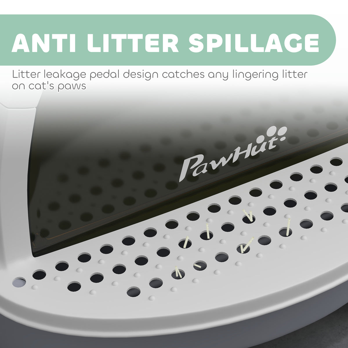Grey Covered Cat Litter Box with Scoop — product detail