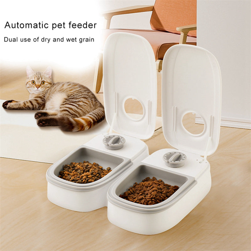 Automatic Pet Feeder Smart Food Dispenser For Cats Dogs Timer Stainless Steel Bowl Auto Dog Cat Pet Feeding Pets Supplies — product detail