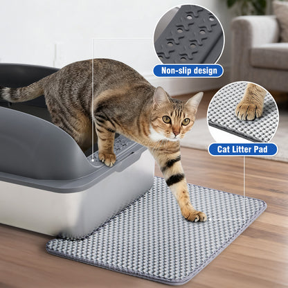 Stainless Steel Litter Box with Scoop and Mat – supplier product photo
