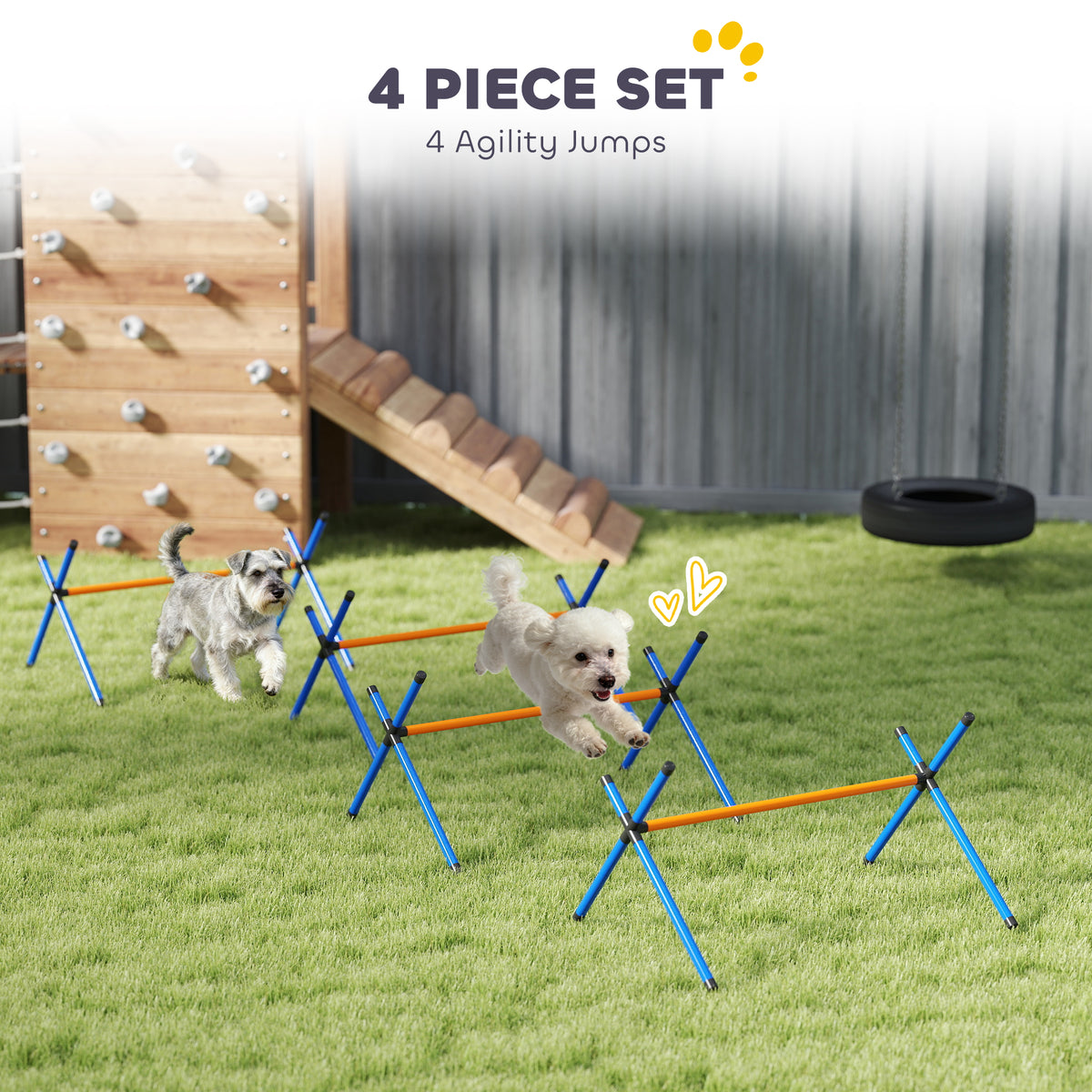 Four-Piece Dog Agility Jump Set — product detail