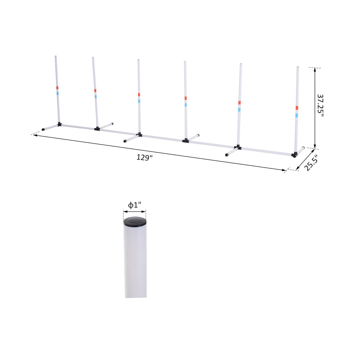 Outdoor Dog Agility Weave Poles — product detail