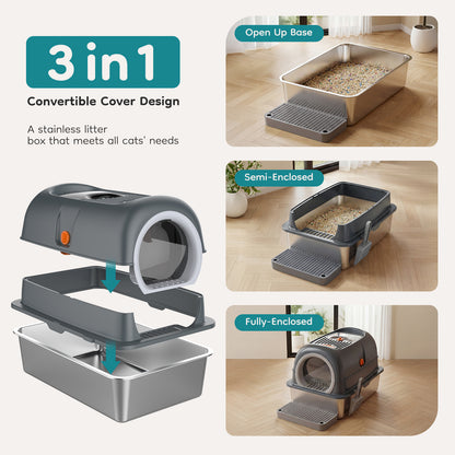 Convertible-Lid Cat Litter Box – supplier product photo