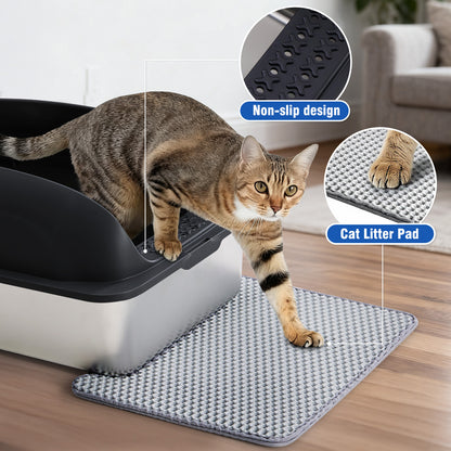 Stainless Steel Litter Box with Scoop and Mat – supplier product photo