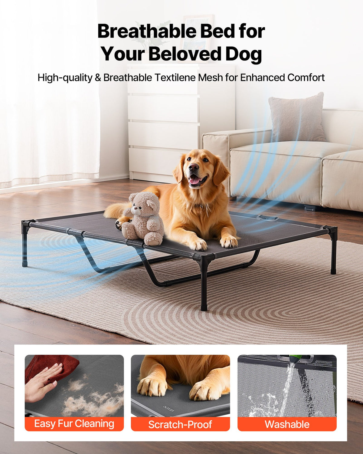 Extra-Large Raised Dog Cot — product detail
