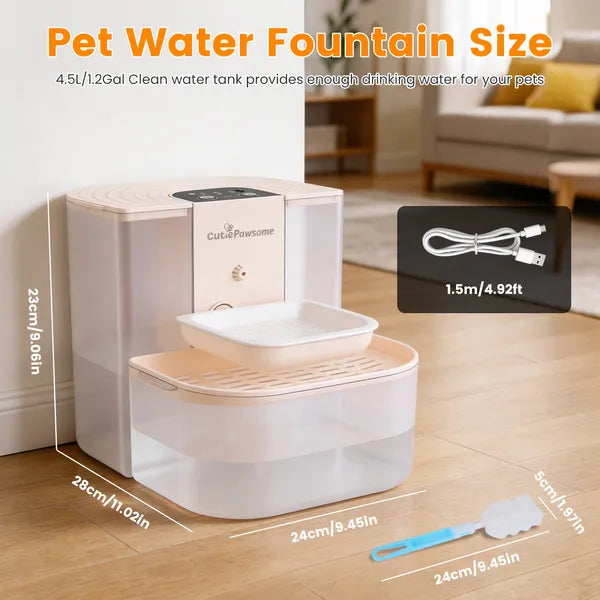 Cordless 4.5L Pet Water Fountain — product detail