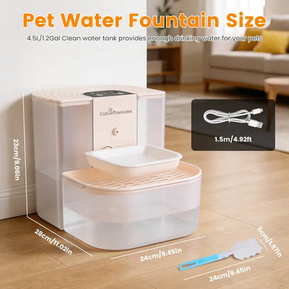 Cordless 4.5L Pet Water Fountain — product detail