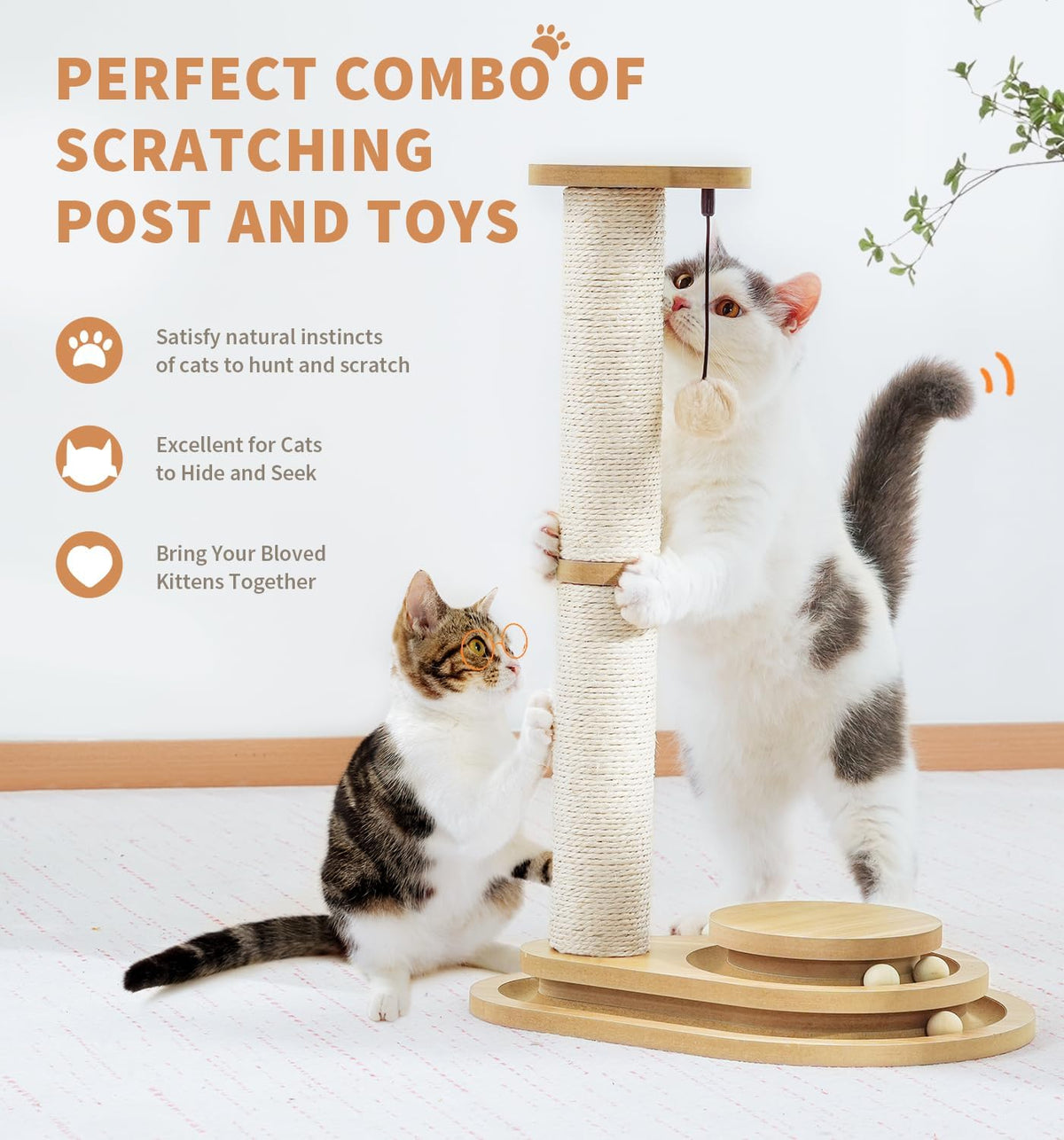 Two-Level Sisal Cat Scratcher — product detail