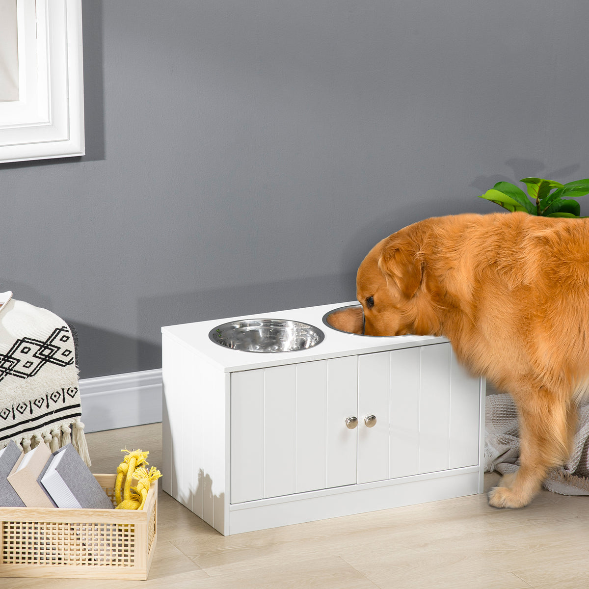 Large Dog Feeding Station with Storage — product detail
