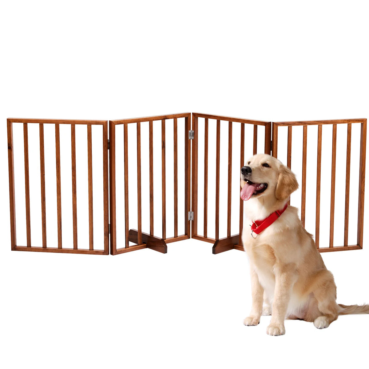 Wooden Dog Gate — Brown — product detail