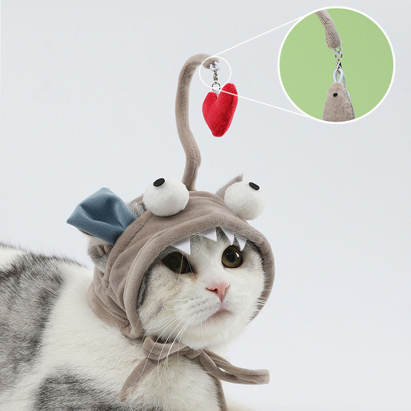 New Head Wearing Feather Funny Cat Stick Funny Cat Toy Stick Gray Big Eye Pet Toys Pet Products — product detail