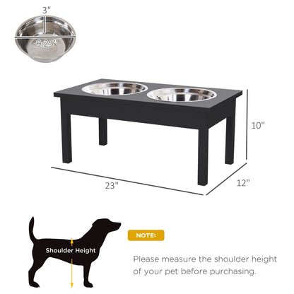 23-Inch Wooden Dog Feeding Station — product detail