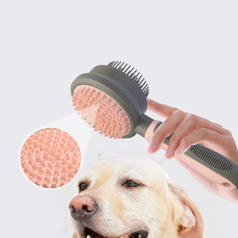 Pet Hair Removal Comb Cat Brush Self Cleaning Slicker Brush Hair Removal Double-sided Massage — product detail