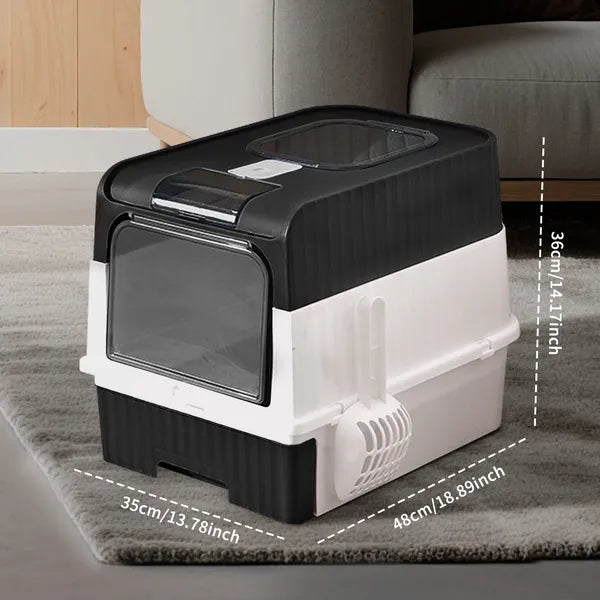 Dual-Entry Cat Litter Box with Drawer – supplier product photo