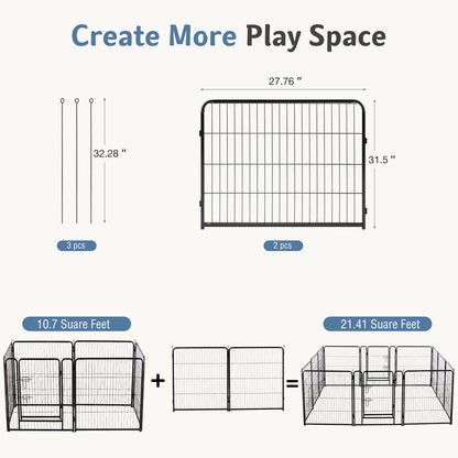 Foldable Metal Pet Fence with Door — product detail