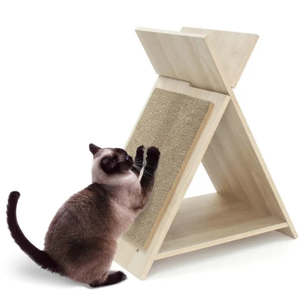 Wooden Cat Scratcher with Tunnel — product detail