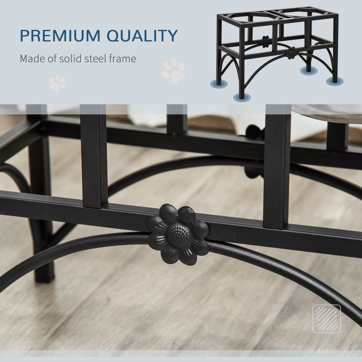 17-Inch Elevated Double Dog Bowl Stand — product detail