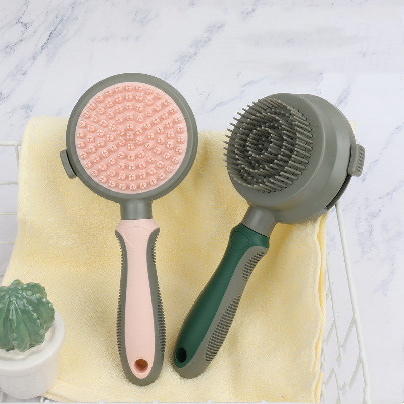 Pet Hair Removal Comb Cat Brush Self Cleaning Slicker Brush Hair Removal Double-sided Massage — product detail
