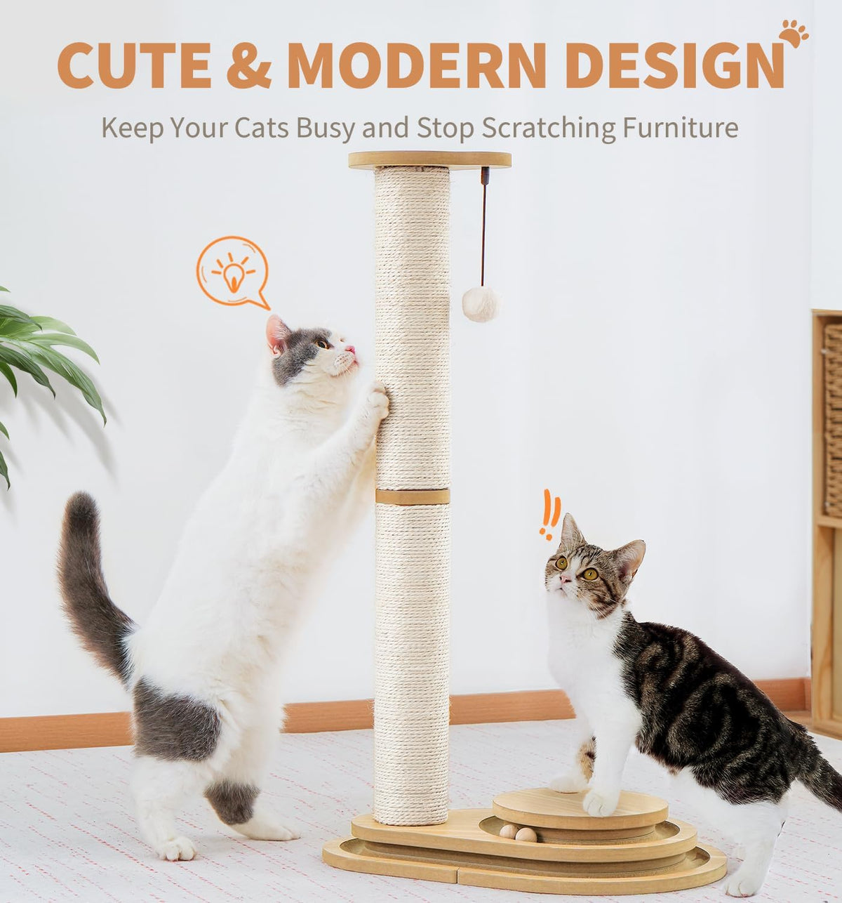 Two-Level Sisal Cat Scratcher — product detail