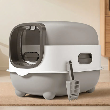 Large Enclosed Cat Litter Box