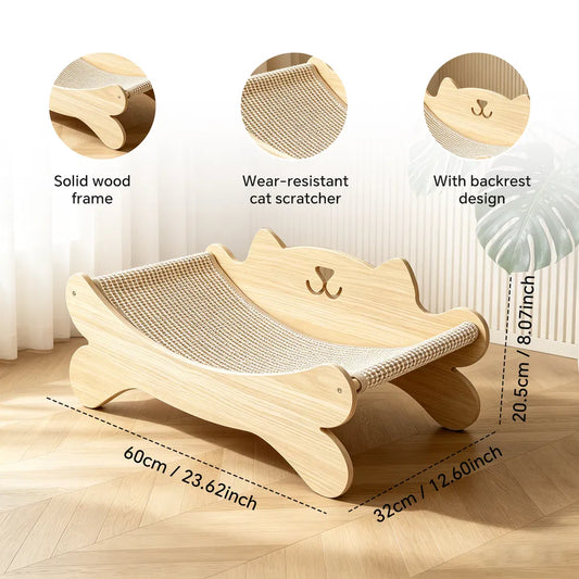 Wooden Cat Scratcher Lounge