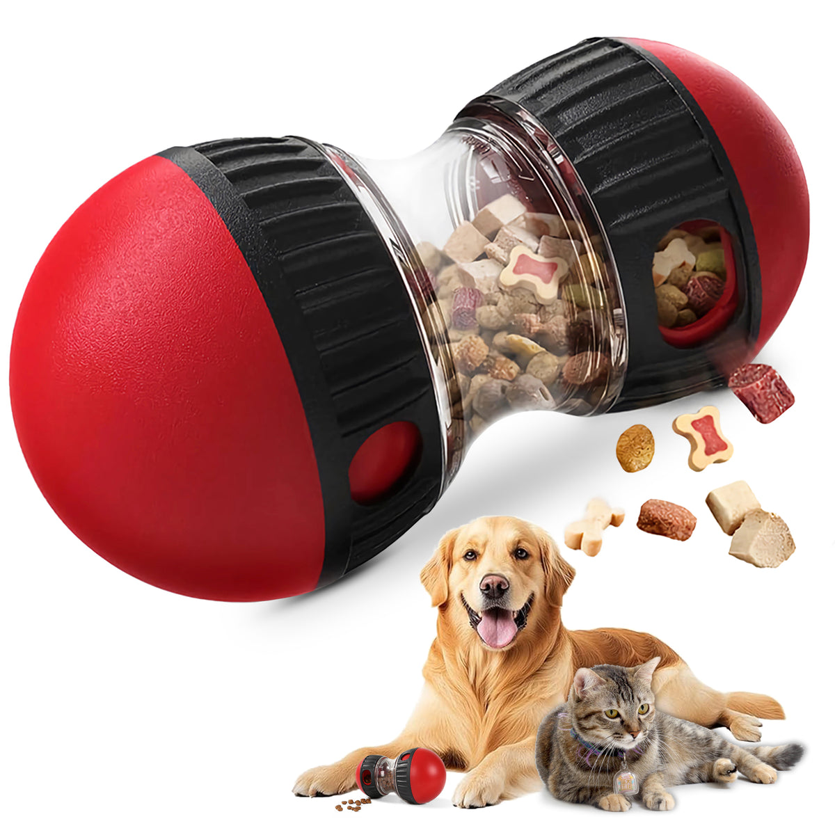 Adjustable Dog Treat-Dispensing Ball