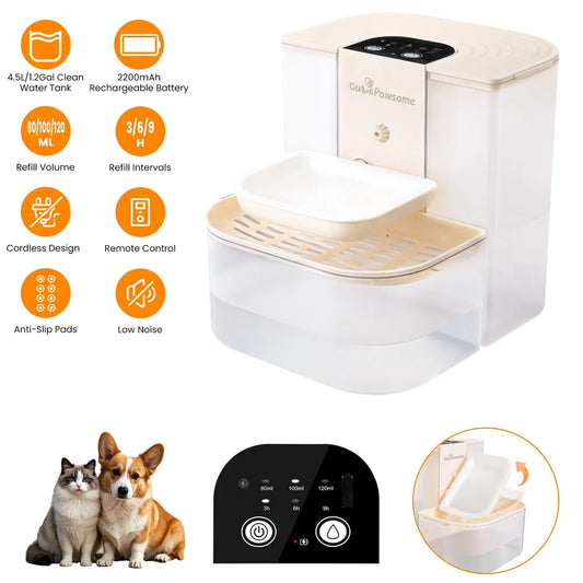 Cordless 4.5L Pet Water Fountain