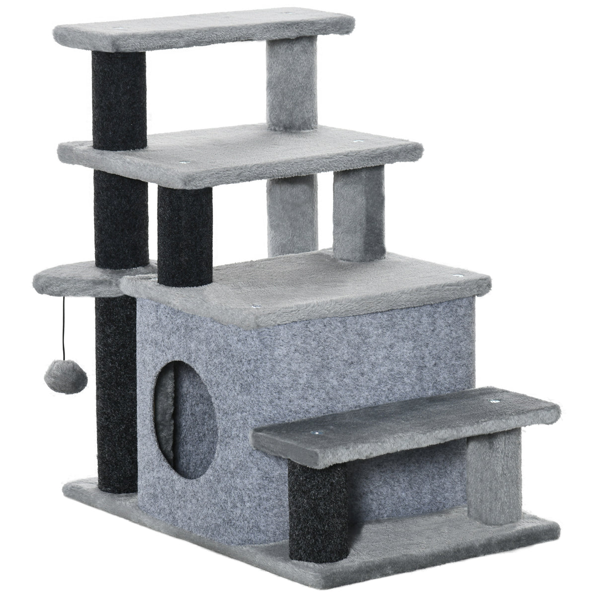 Adjustable Cat Stairs with Condo