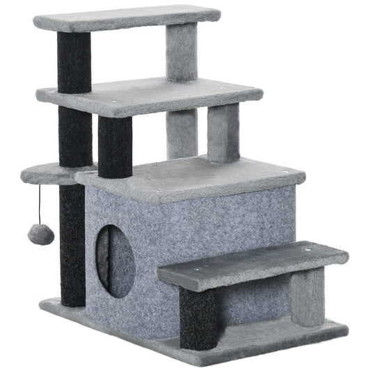 Adjustable Cat Stairs with Condo