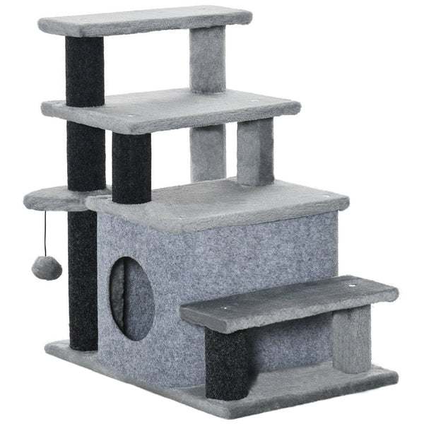 Adjustable Cat Stairs with Condo