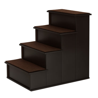 Cushioned Pet Steps — Brown