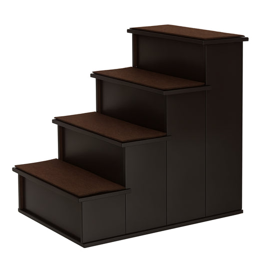 Cushioned Pet Steps — Brown
