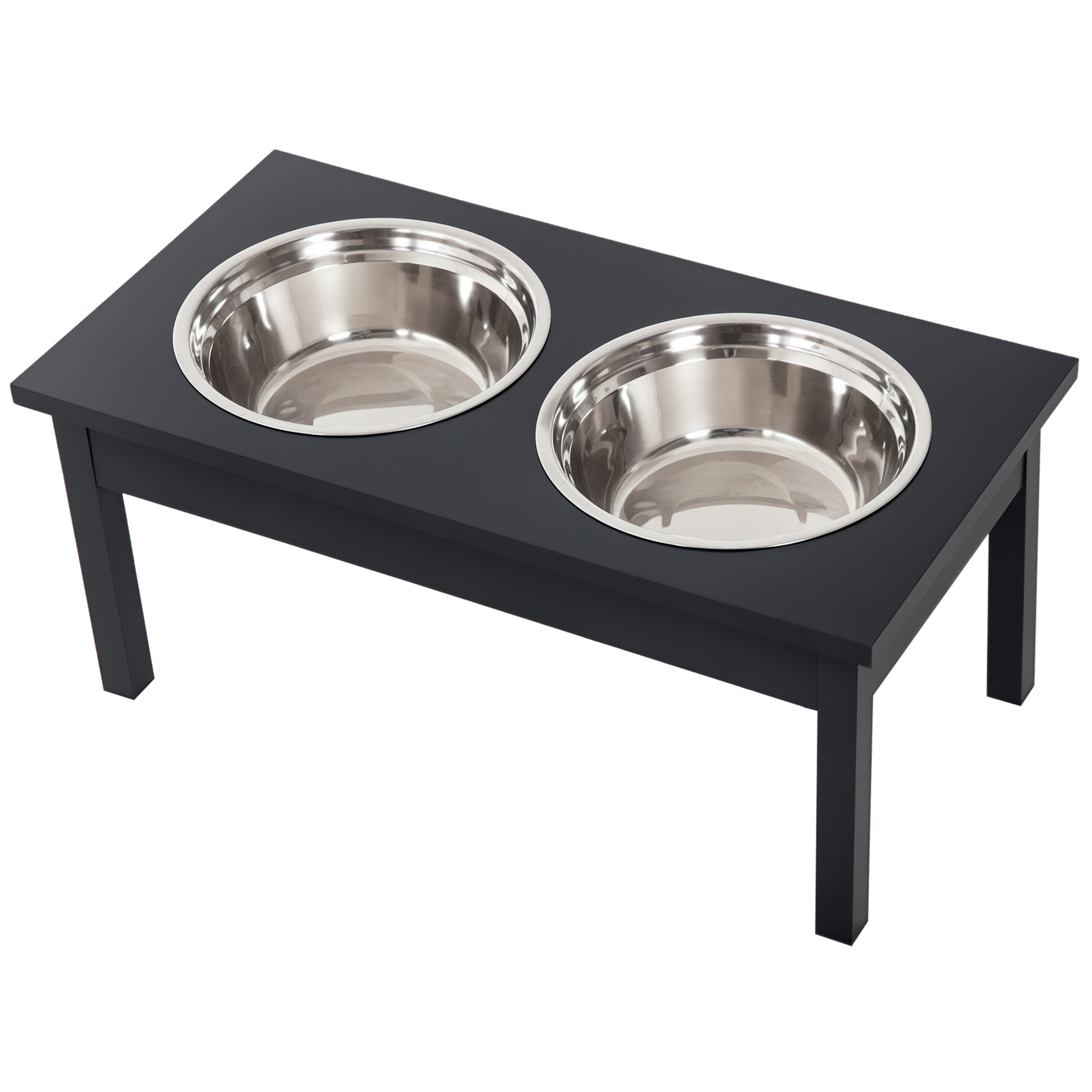 23-Inch Wooden Dog Feeding Station