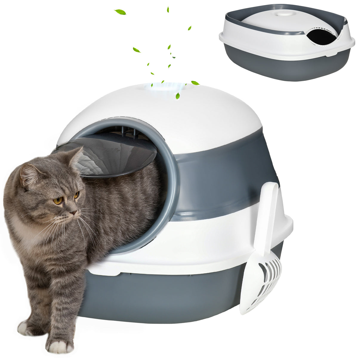 Dome-Top Cat Litter Box
