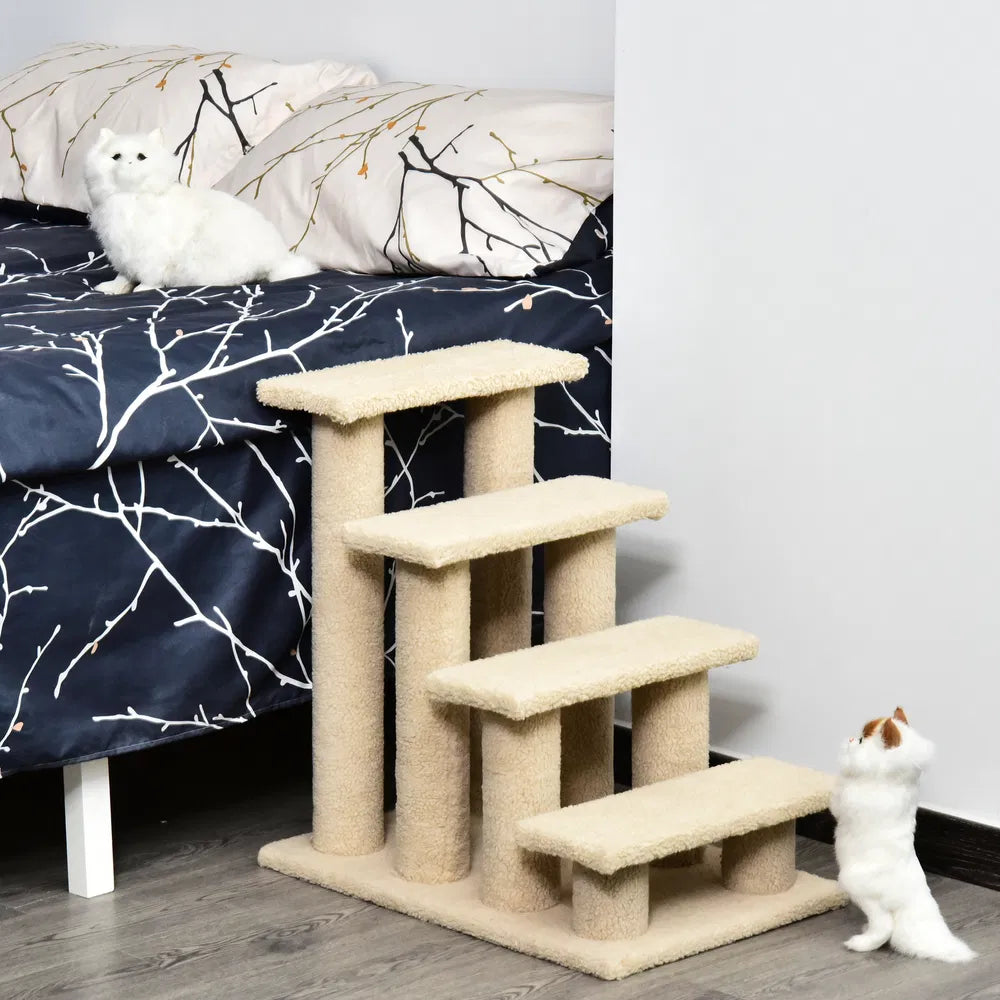Pet Steps with Scratching Post