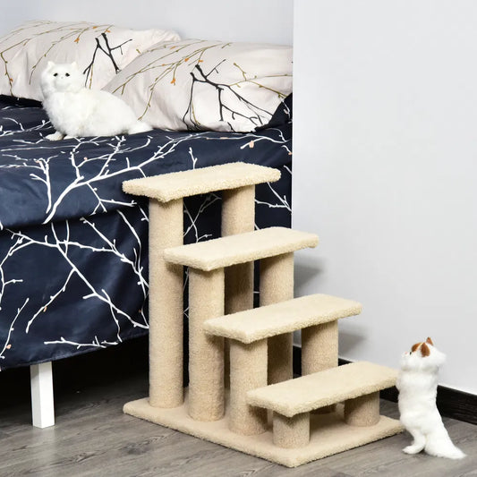 Pet Steps with Scratching Post