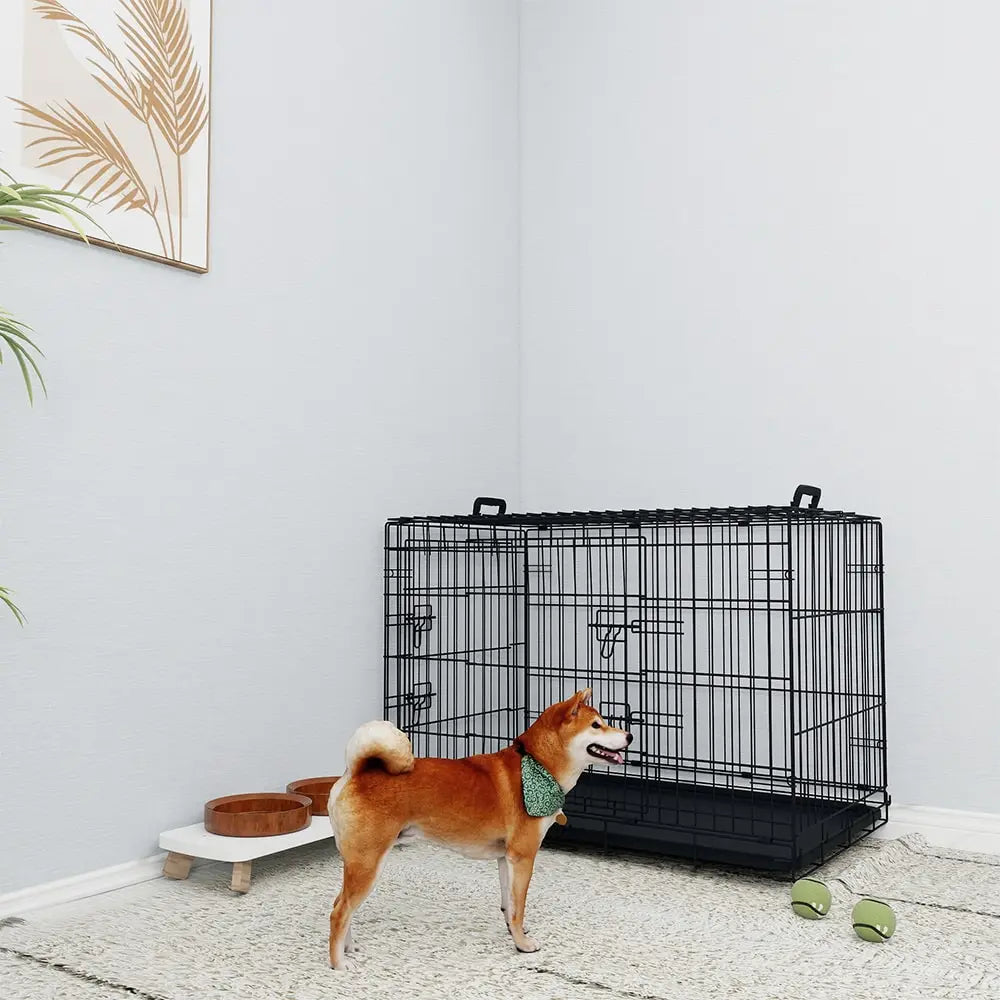 36-Inch Double-Door Wire Dog Crate